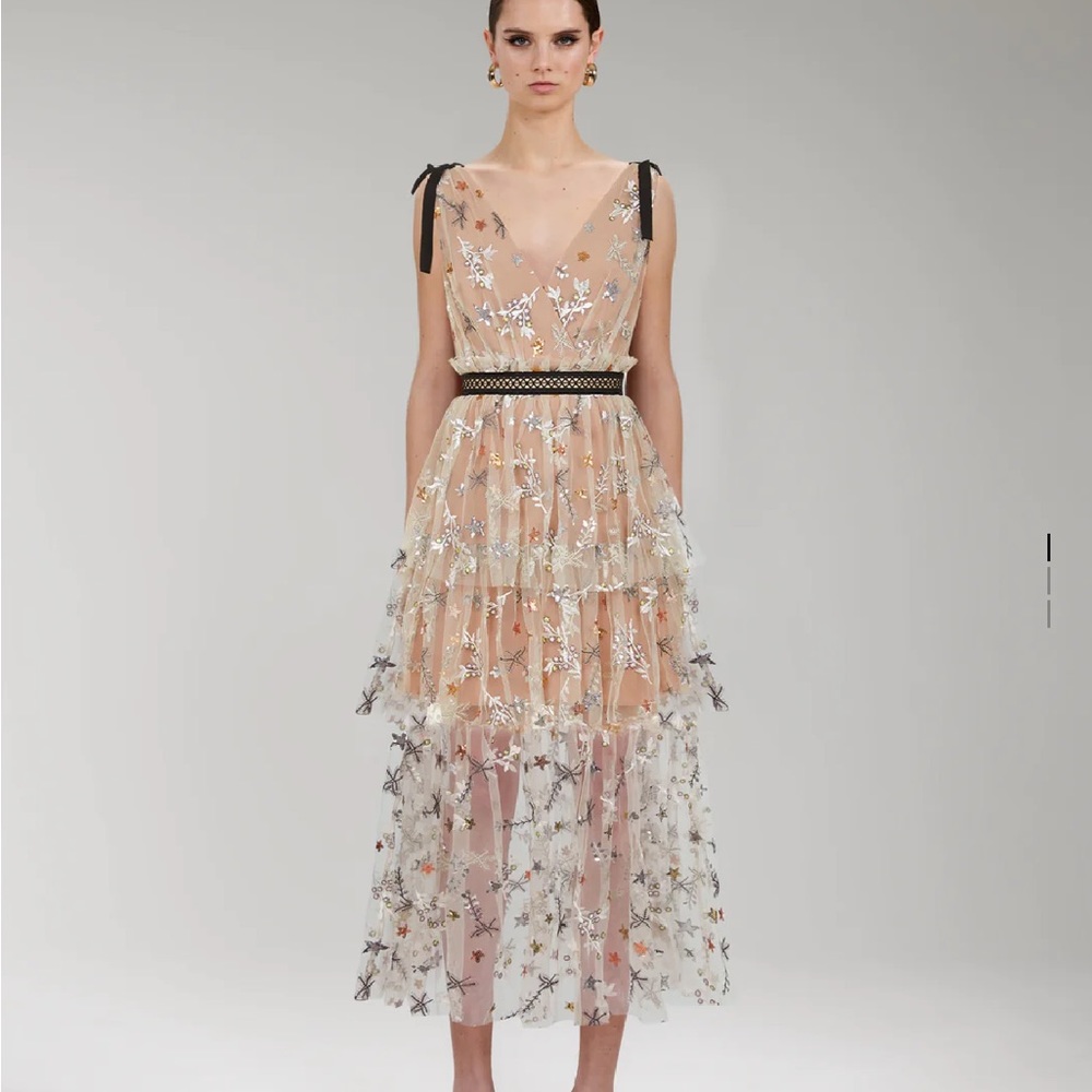 Self portrait dress with embellishments, US 2